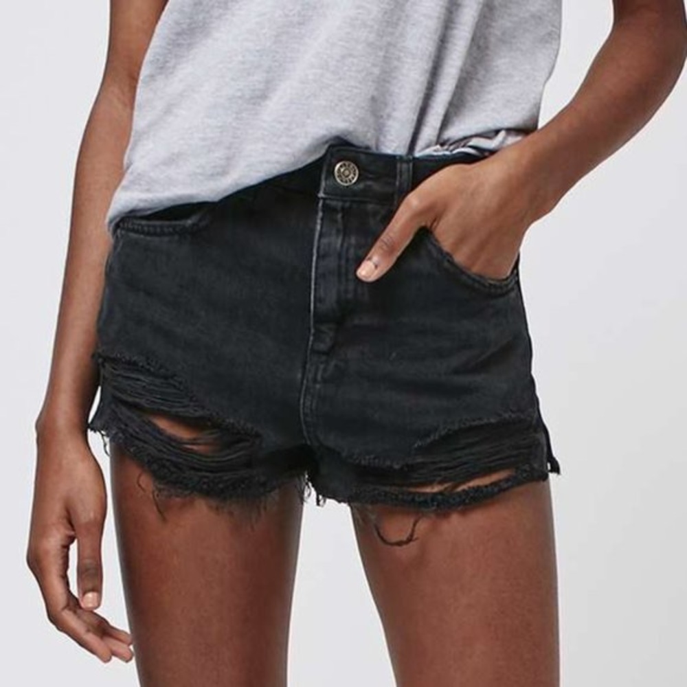 Topshop Ripped Mom Shorts
